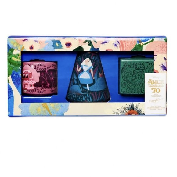 NWT Disney Alice in Wonderland 70th by Mary Blair Vase Set of 3 New with Box - Picture 2 of 2